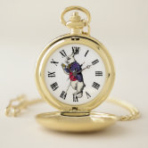 I'm Late! Alice in Wonderland White Rabbit Pocket Watch