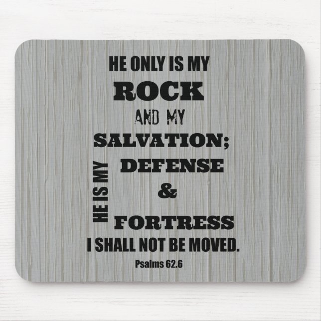 I shall not be Moved Bible Verse Mouse Pad (Front)