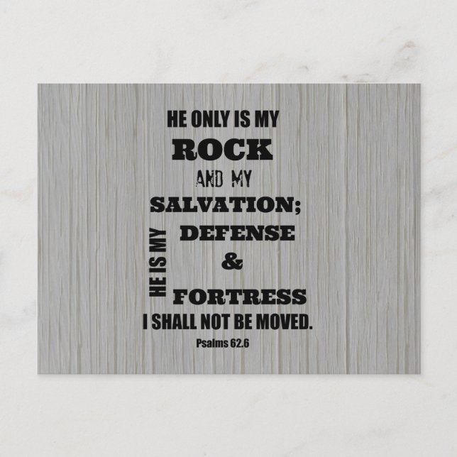 I shall not be Moved Bible Verse Postcard (Front)