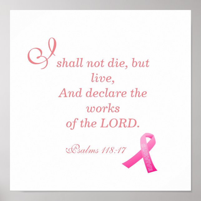 I shall not die, but live poster (Front)