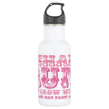 I Shall Run And Not Grow Weary Typography Stainless Steel Water Bottle by ParadiseCity at Zazzle