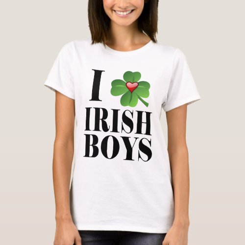 I Shamrock Heart Irish Boys St_Patricks Day Tee