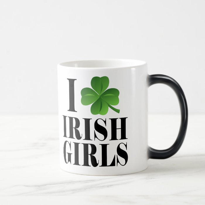 I Shamrock, Heart Irish Girls, St Patty's Day Cups Coffee Mugs