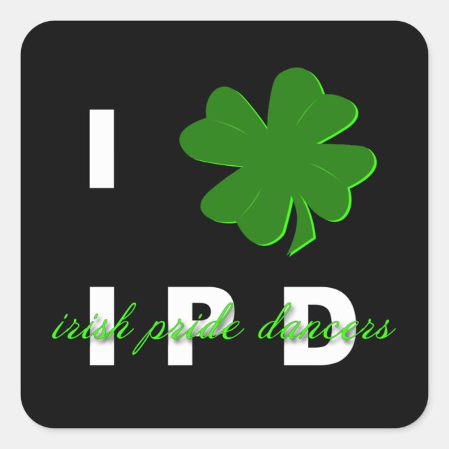 I Shamrock IPD Sticker Square (Front)