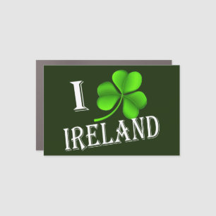 I Shamrock Ireland wt cmcnt Car Magnet