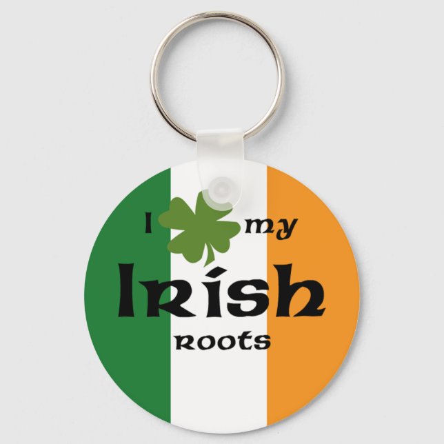 I "shamrock" my Irish roots Keychain (Front)