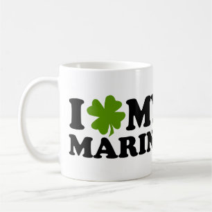 I (shamrock) My M A R I N E Coffee Mug