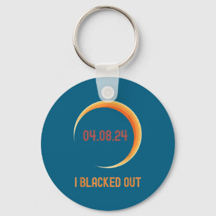 I Shirt Total Solar Eclipse Blacked Out Keychain