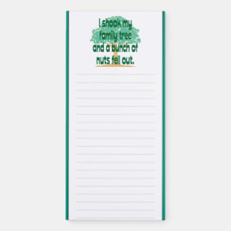 I Shook My Family Tree Genealogy Refrigerator Magnetic Notepad