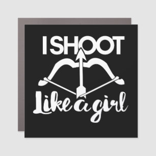 I shoot a bow like a girl bow hunting archery car magnet