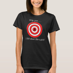 Funny Marksman Tee Bullseye Target Crew Sweatshirt I Shoot Like A Girl Can You 