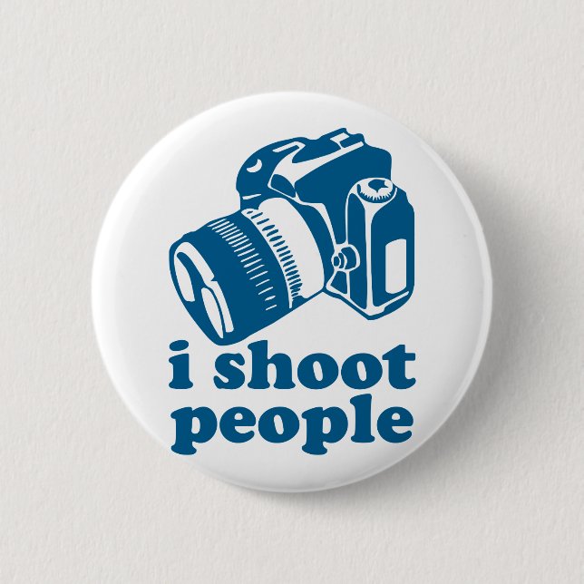 I Shoot People - Blue Button (Front)