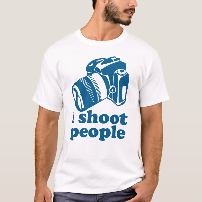I Shoot People - Blue T-Shirt (Front)