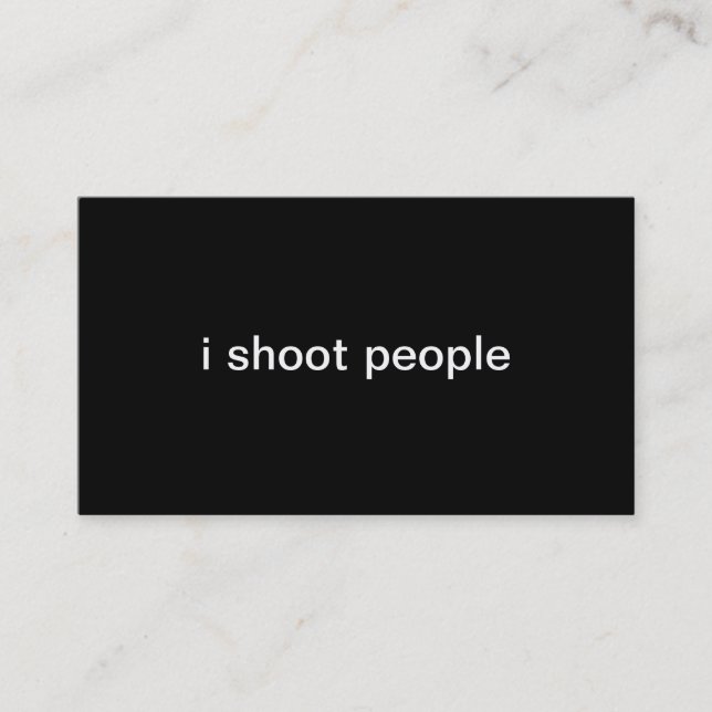 i shoot people business card (Front)