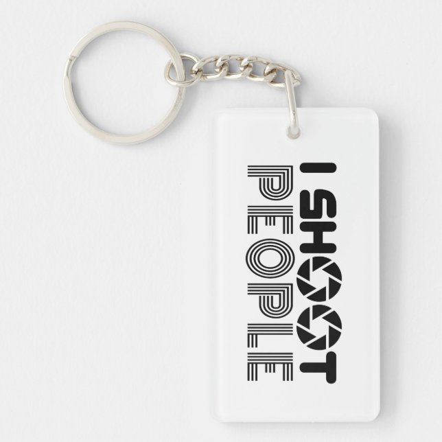 I shoot people funny photographer lover quote keychain (Front)