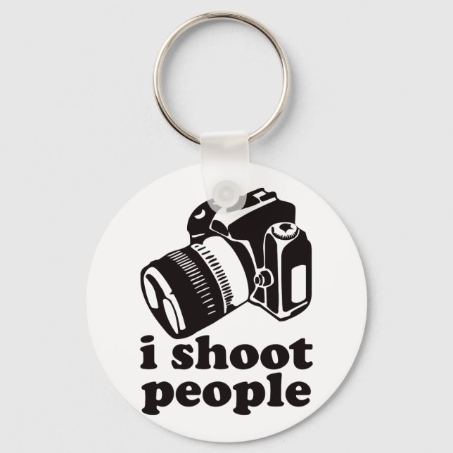 I Shoot People! Keychain (Front)