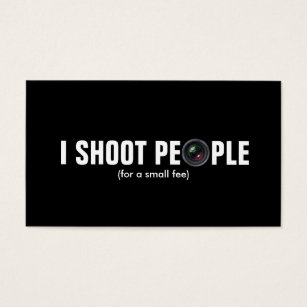 Funny Photography Business Cards Templates Zazzle I Shoot People Metallic Paper Photography Business Card