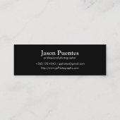 I shoot people - Metallic Paper (photography) Mini Business Card (Back)