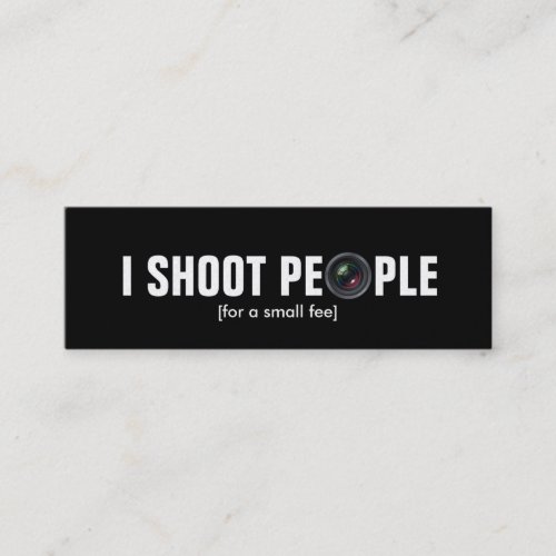 I shoot people - Metallic Paper (photography) Business Cards