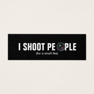 Funny Photography Business Cards Templates Zazzle I Shoot People Metallic Paper Photography Mini Business Card
