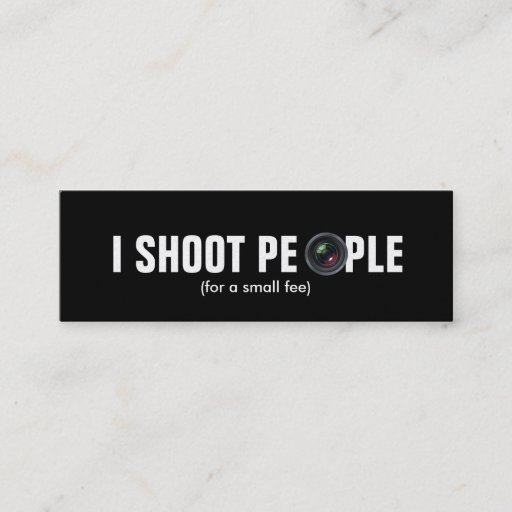 Customizable I shoot people - Metallic Paper (photography) Business Cards