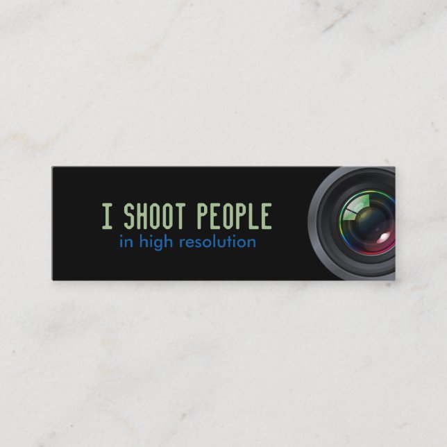 I shoot people mini business card (Front)
