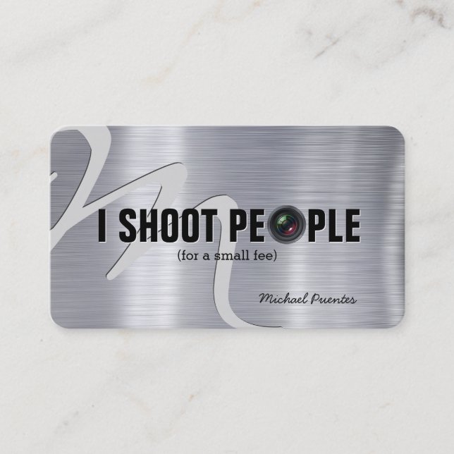 I shoot people - Photography Business Card (Front)