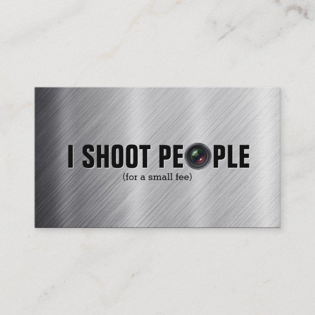 I shoot people - photography business cards (Front)