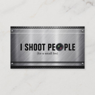 I shoot people - photography business cards