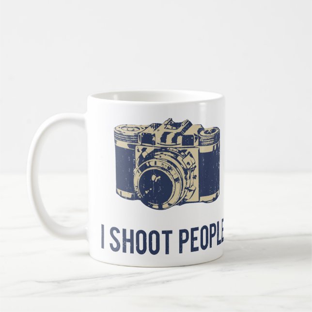 I Shoot People Photography Camera Coffee Mug (Left)