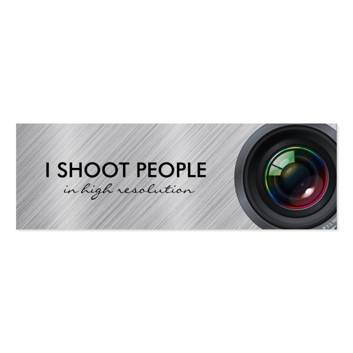 I shoot people   Professional Photographer Business Card Template