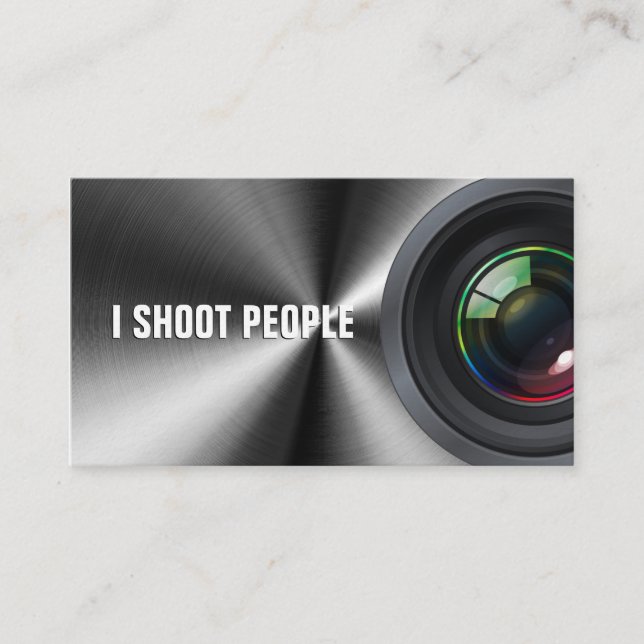 I shoot people - Professional Photographer Business Card (Front)