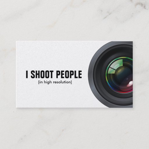 Customizable I shoot people - Professional Photographer Business Cards