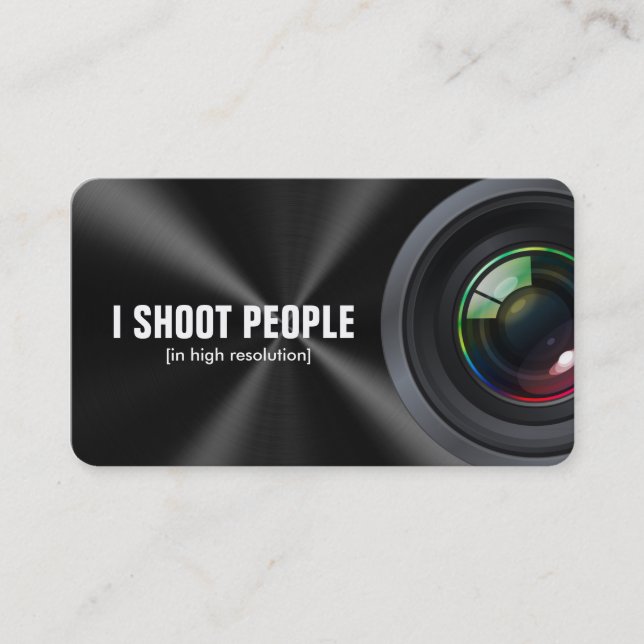 I shoot people - Professional Photographer Business Card (Front)