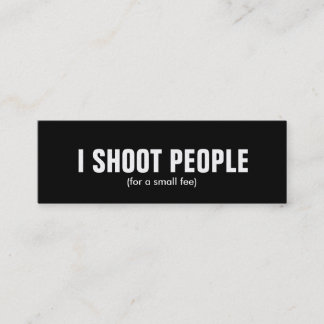I shoot people - Professional Photographer (gold) Mini Business Card