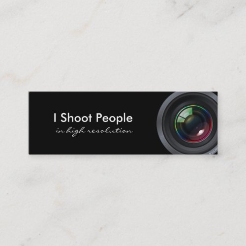 I shoot people _ Professional Photographer Mini Business Card