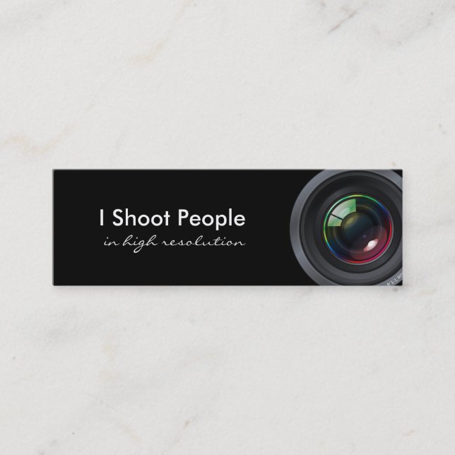 I shoot people - Professional Photographer Mini Business Card (Front)