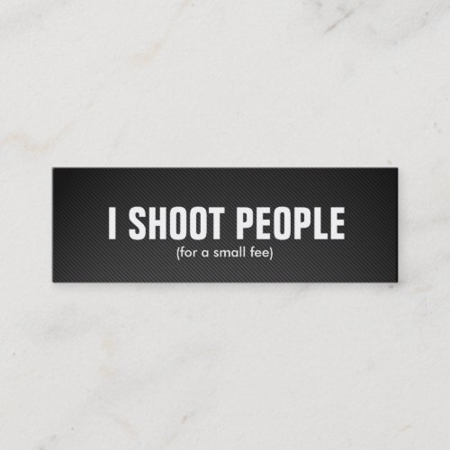 I shoot people - Professional Photographer Business Cards