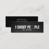 I shoot people - Professional Photographer Mini Business Card (Front/Back)
