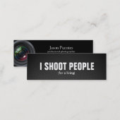 I shoot people - Professional Photographer Mini Business Card (Front/Back)