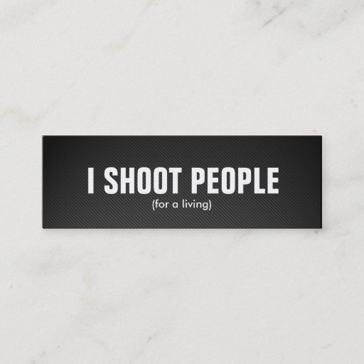 Customizable I shoot people - Professional Photographer Business Card Templates