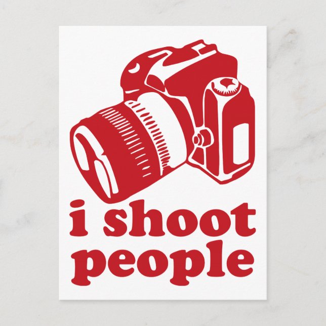 I Shoot People - Red Postcard (Front)
