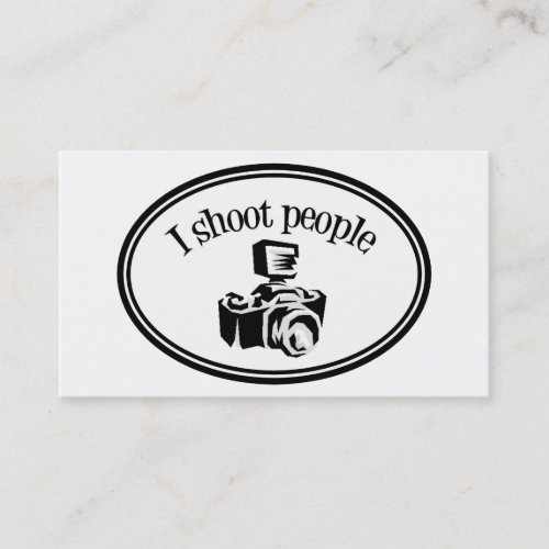 I Shoot People Retro Photographer's Camera B&amp;W Business Card Templates