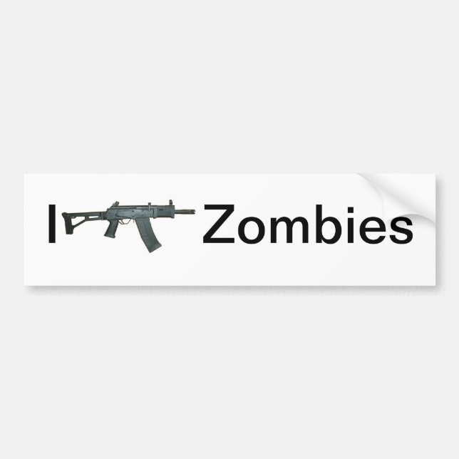 I shoot Zombies Bumper Sticker (Front)