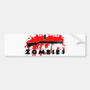 I shoot zombies bumper sticker