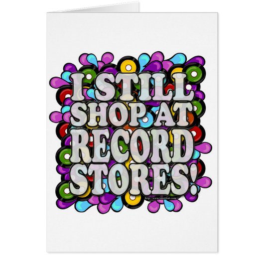 I shop at Record Stores Cards (Front)