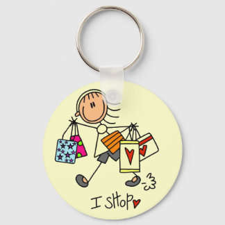 I Shop Tshirts and Gifts Keychain