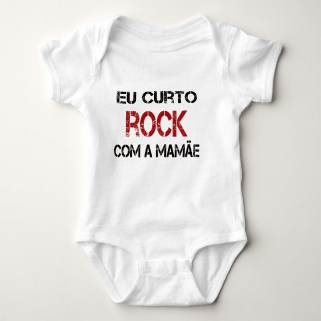 I Short Rock with Mom Baby Bodysuit (Front)