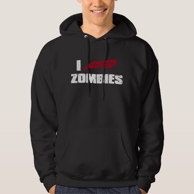 i shotgun zombies hoodie (Front)