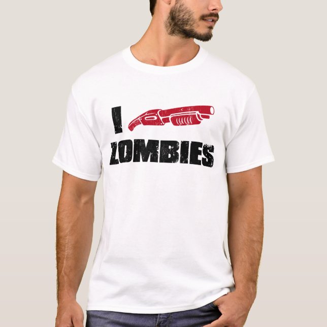 i shotgun zombies T-Shirt (Front)